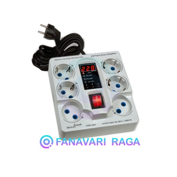 محافظ ولتاژ 6 پریز دیجیتال